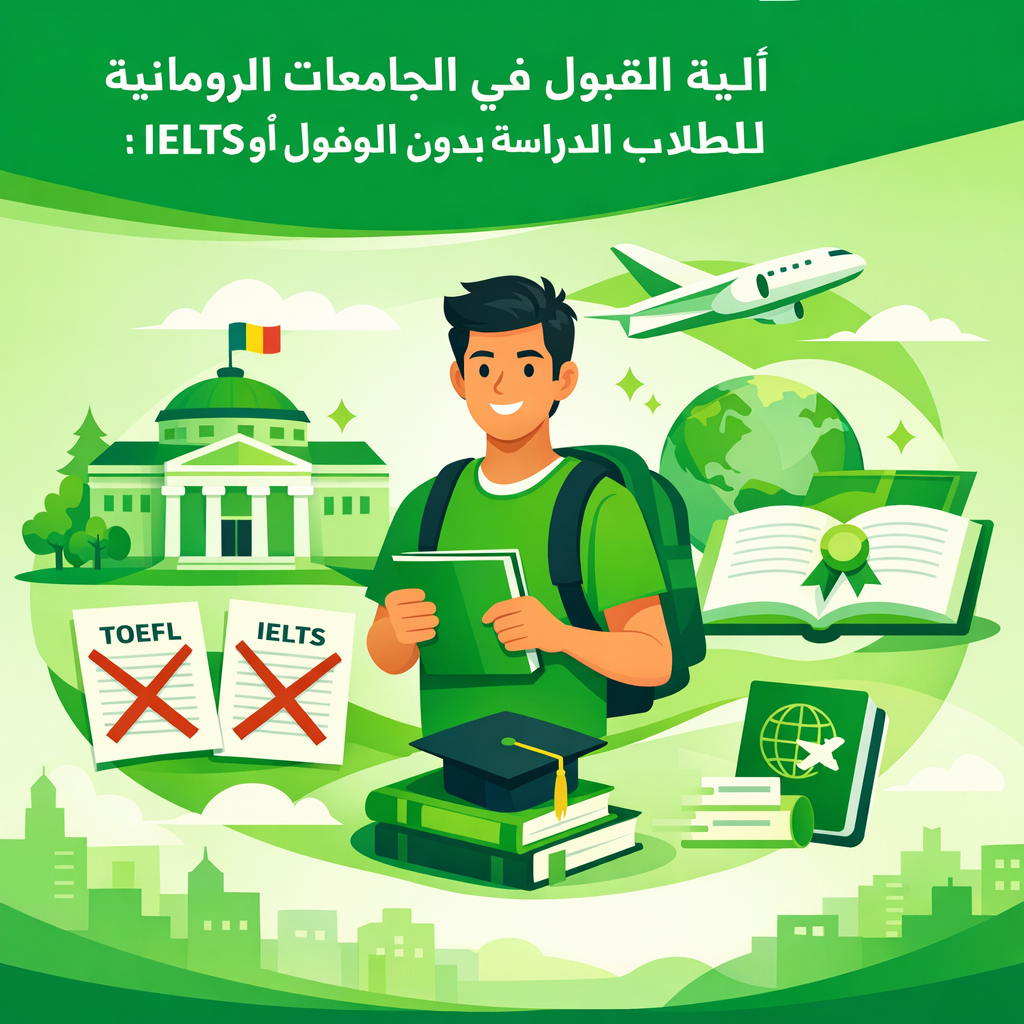 آلية القبول في الجامعات الرومانية للطلاب الدوليين: الدراسة بدون TOEFL أو IELTS